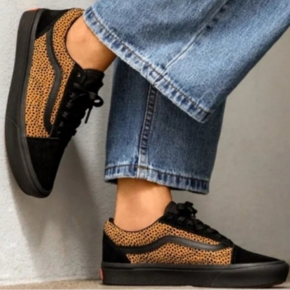 Vans Black and Tan Sneakers